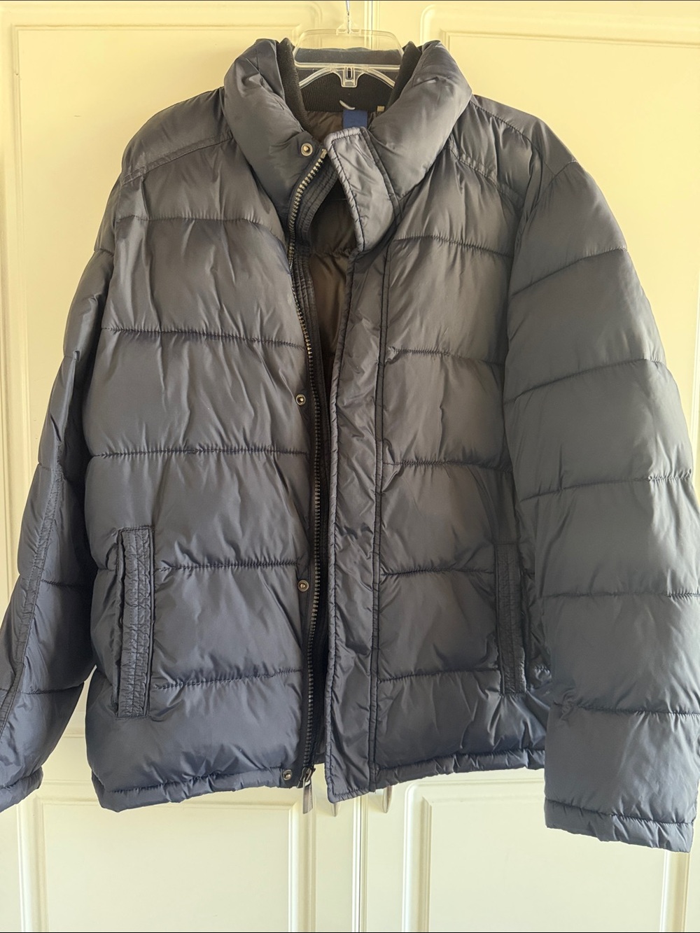 Andrew Marc Men's Dark Blue Quilted Puffer Jacket